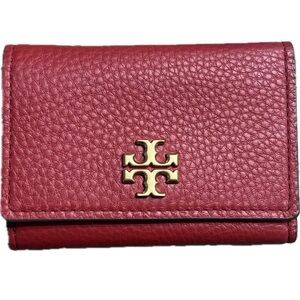 Tory Burch Limited Edition Red Leather Medium Wallet, Tri-Fold